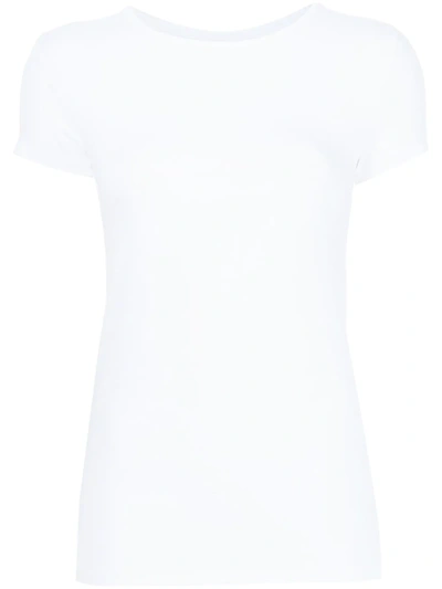 Shop Majestic Slim Fit T-shirt In White