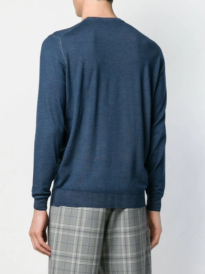 Shop Drumohr Fine Knit Sweater In Blue