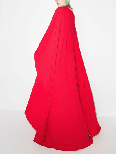 CH BOAT NK 3/4 SLV CASCADING CAPE GOWN R