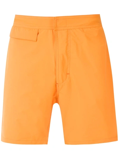 Shop Amir Slama Swimming Shorts In Orange