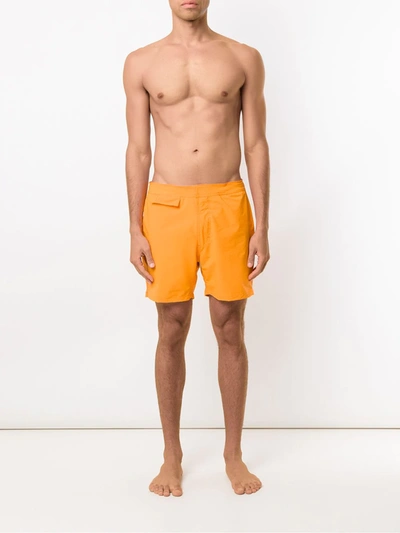 Shop Amir Slama Swimming Shorts In Orange