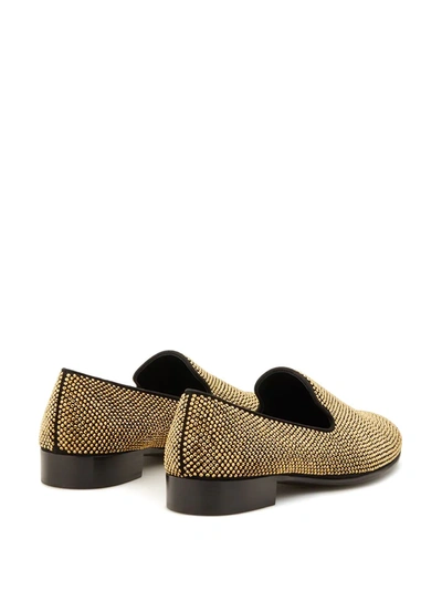 Shop Giuseppe Zanotti Slip-on Micro Stud Detail Loafers In Black