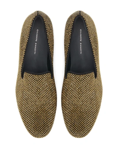 Shop Giuseppe Zanotti Slip-on Micro Stud Detail Loafers In Black