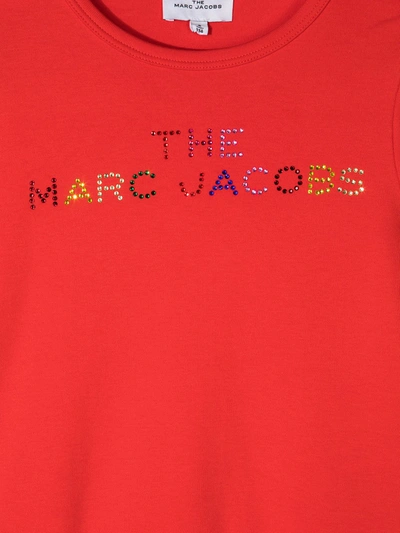 Shop The Marc Jacobs Logo Print Dress In Red