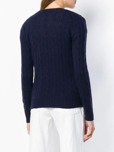 Shop Polo Ralph Lauren V-neck Pullover In Blue