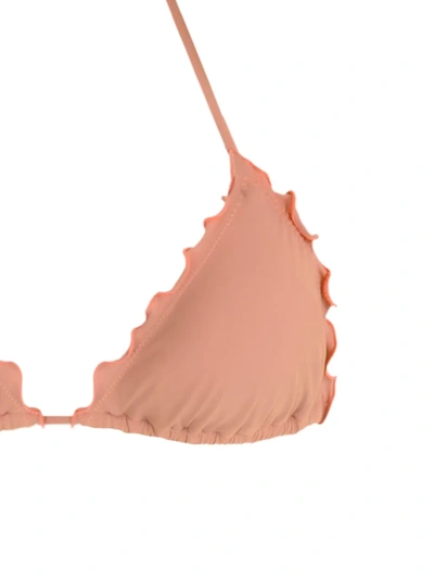 Amir Slama Ruffled Triangle Bikini Set In Neutrals