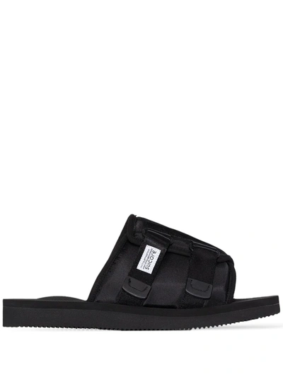 Shop Suicoke Kaw-cab Slip-on Slides In Black