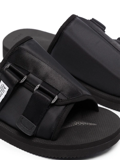 Suicoke Kaw-cab Technical-twill Slides In Black