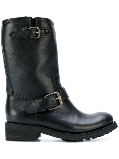 Shop Ash Mid-calf Boots With Buckles In Black