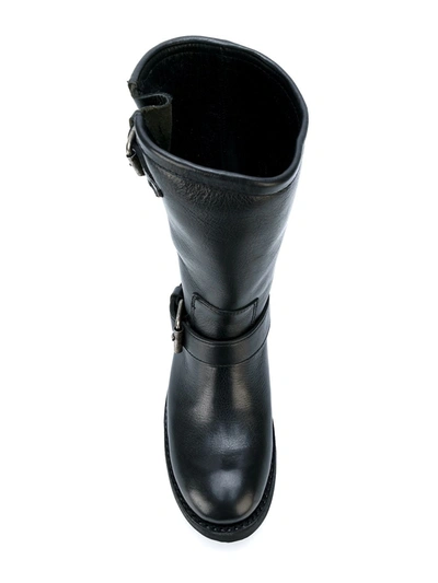 Shop Ash Mid-calf Boots With Buckles In Black