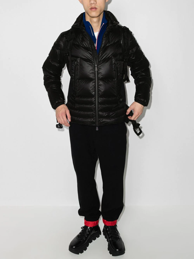 Shop Moncler Canmore High-neck Puffer Jacket In Black