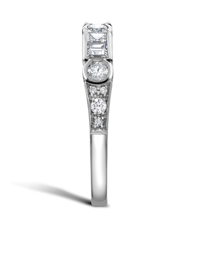 Pragnell Platinum Antrobus Diamond Half Eternity Ring In Silver