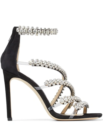 Shop Jimmy Choo Josefine 100mm Sandals In Black