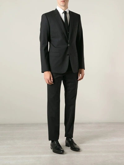 Shop Dolce & Gabbana Classic Three-piece Suit In Black