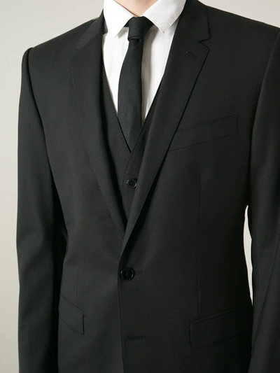 Shop Dolce & Gabbana Classic Three-piece Suit In Black