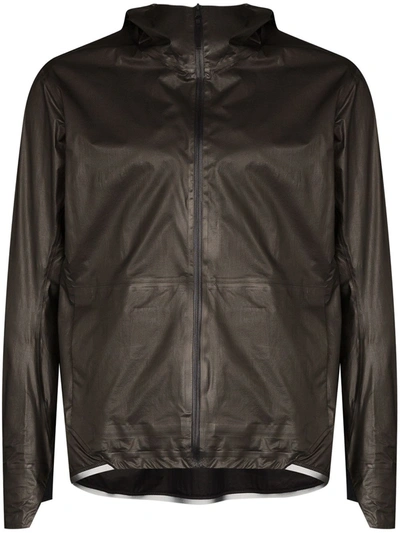 Shop Veilance Hooded Zipped Jacket In Black