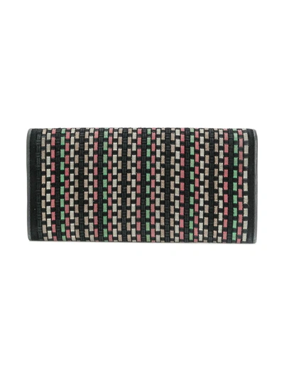 Pre-owned Missoni Striped Wallet In Black