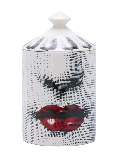 Shop Fornasetti Bacio Scented Candle (300g) In White