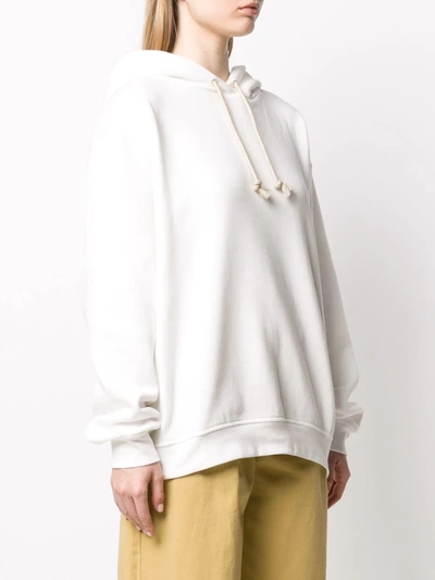 Shop Acne Studios Oversized Dropped Shoulder Hoodie In White