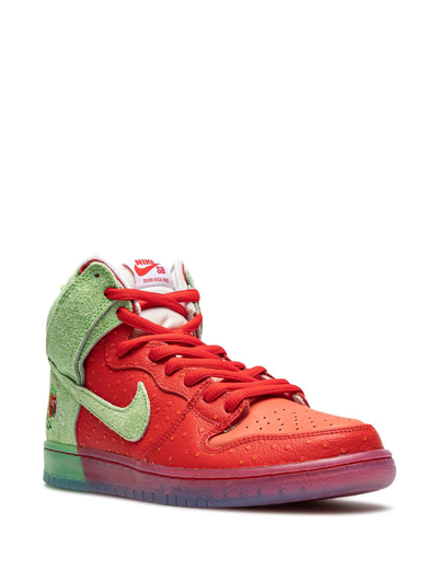Shop Nike Sb Dunk High "strawberry Cough" Sneakers In Red