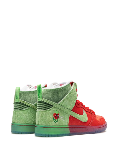 Shop Nike Sb Dunk High "strawberry Cough" Sneakers In Red