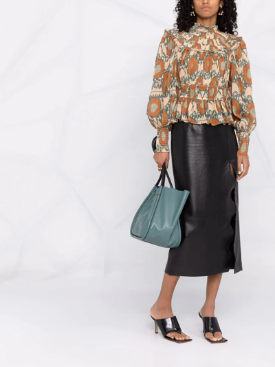 Ulla Johnson Abstract Pattern Print Blouse In Nude