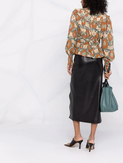 Ulla Johnson Abstract Pattern Print Blouse In Nude