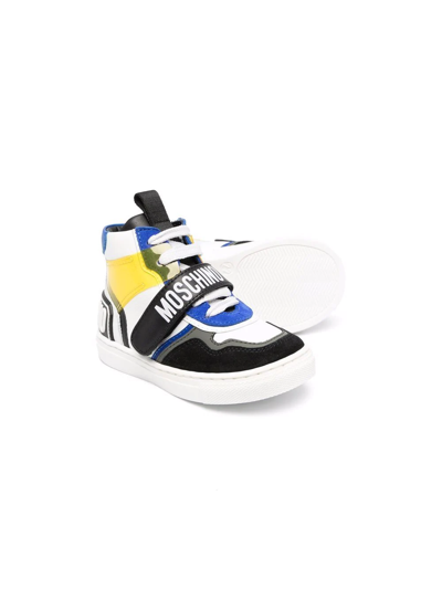 Shop Moschino Logo-printed Sneakers In 白色