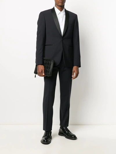 Shop Sandro Shawl-lapel Tuxedo Jacket In Blue