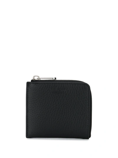 Shop Mulberry Zip-up Leather Wallet In Black