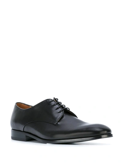 Shop Giorgio Armani Classic Derby Shoes In Black