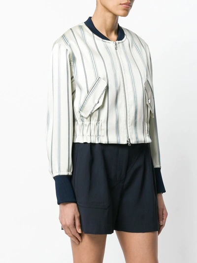 Shop 3.1 Phillip Lim / フィリップ リム Striped Bomber Jacket In Neutrals