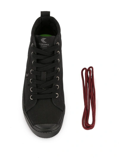 Shop Cariuma Oca Canvas High-top Sneakers In Black