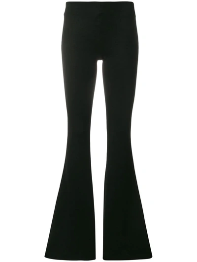 Shop Galvan Jersey Flared Trousers In Black