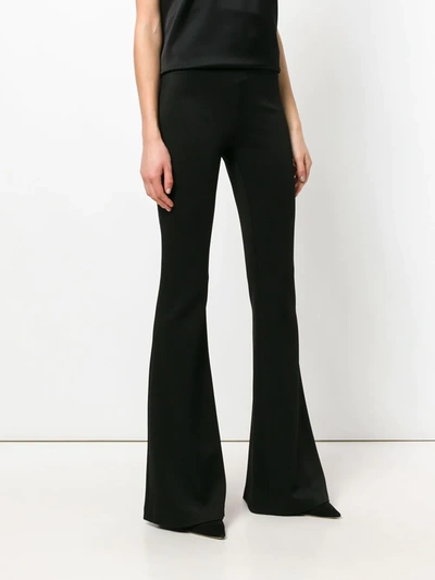 Shop Galvan Jersey Flared Trousers In Black