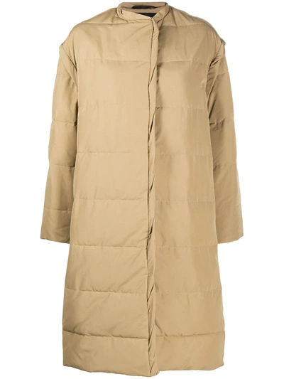 Shop Givenchy Oversize Padded Coat In Neutrals