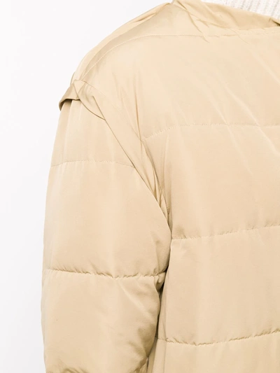 Shop Givenchy Oversize Padded Coat In Neutrals