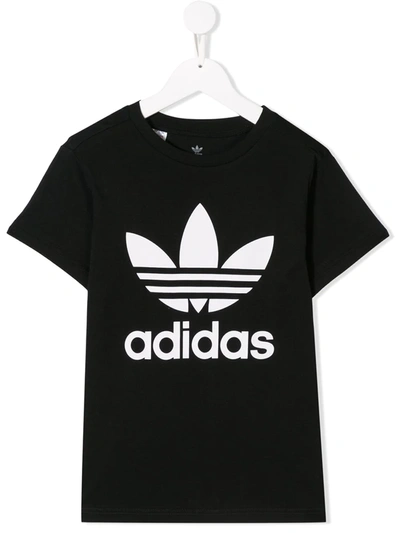 Shop Adidas Originals Logo T-shirt In Black