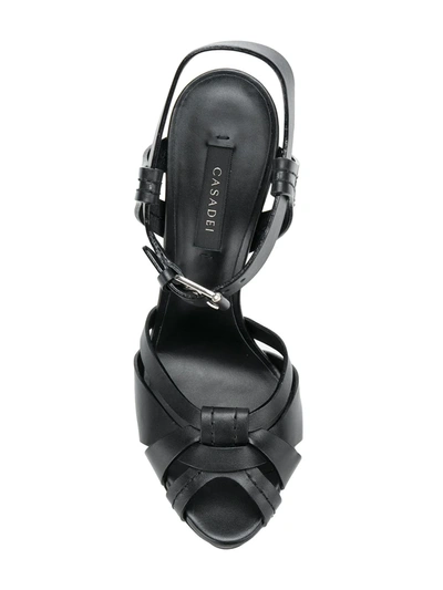 Shop Casadei Platform Sandals In Black