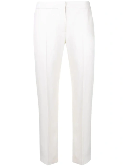 Shop Alexander Mcqueen Cropped Tailored Trousers In White