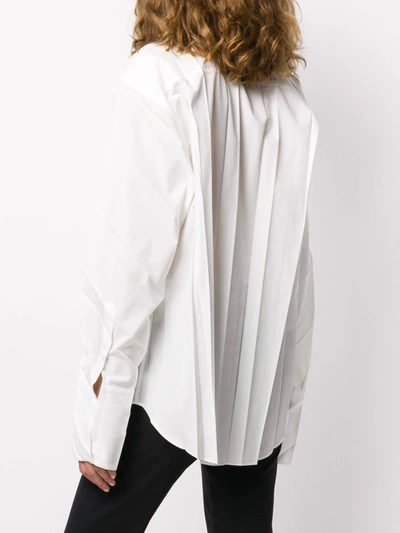 Shop Balenciaga Plissee Shirt In White