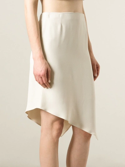 Pre-owned Jean Louis Scherrer Vintage Asymmetric Skirt In Neutrals