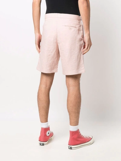 Shop Orlebar Brown Norwich Linen Tailored Shorts In Rosa