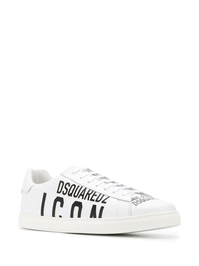 Shop Dsquared2 Icon Low Top Sneakers In White
