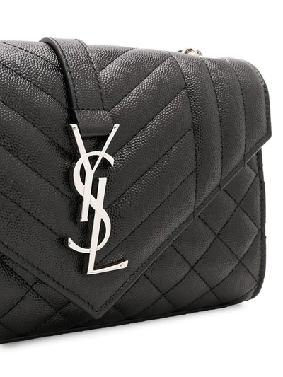 Saint Laurent Monogram Envelope Shoulder Bag In Black