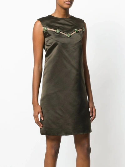 Pre-owned Dior 1960's  Structured Dress In Brown