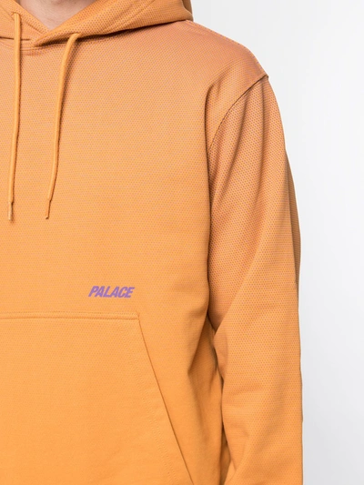 Shop Palace Tri-fade Drawstring Hoodie In Orange