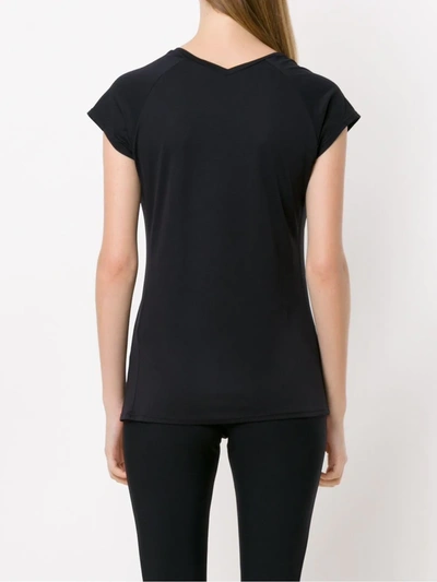 Shop Lygia & Nanny Plain V-neck T-shirt In Black