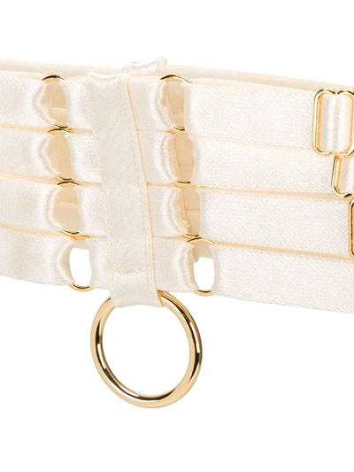 Bordelle Bondage Webbed Garters In Neutrals