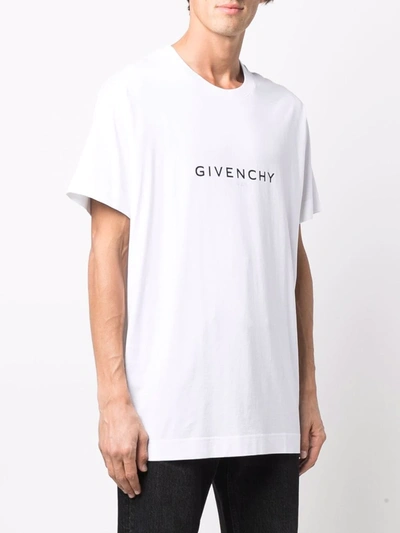 Shop Givenchy Reverse Oversized T-shirt In Weiss